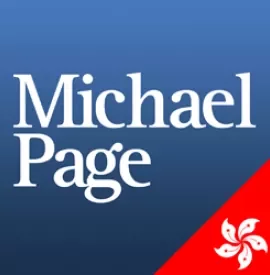 Logo of Michael Page with Hong Kong flag in the corner