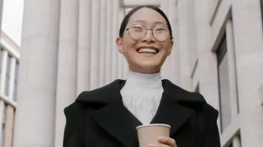Asian woman smiling